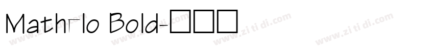 Mathelo Bold字体转换
